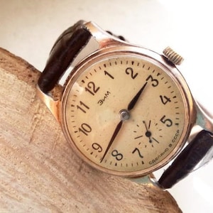 Vintage men&#39;s watch &quot;ZIM&quot; ,made in USSR, watch soviet,Retro watch, Wrist watch,Mechanical watch,Working watch,Old watch
