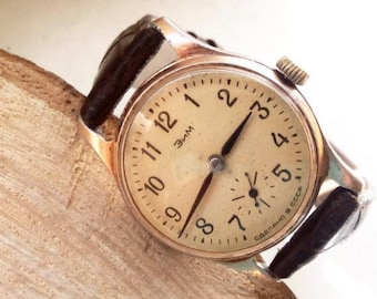 Vintage men's watch "ZIM" ,made in USSR, watch soviet,Retro watch, Wrist watch,Mechanical watch,Working watch,Old watch