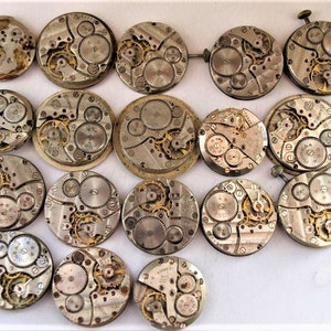 Watch Movements Parts Vintage Steampunk Altered Art Assemblage