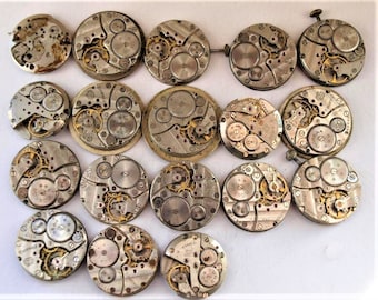 Watch Movements Parts Vintage Steampunk Altered Art Assemblage