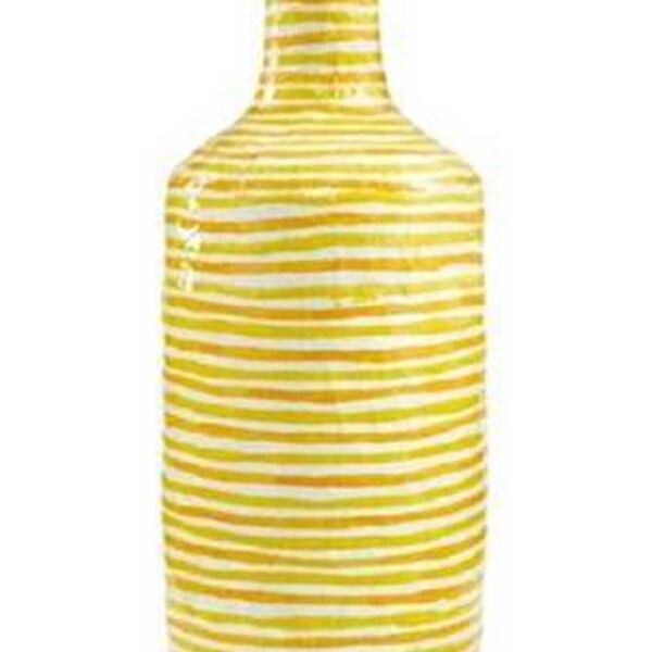 Yellow Stripe Vase Etsy