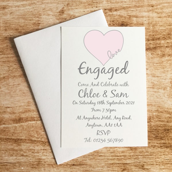 Engagement Party Invitations Etsy UK