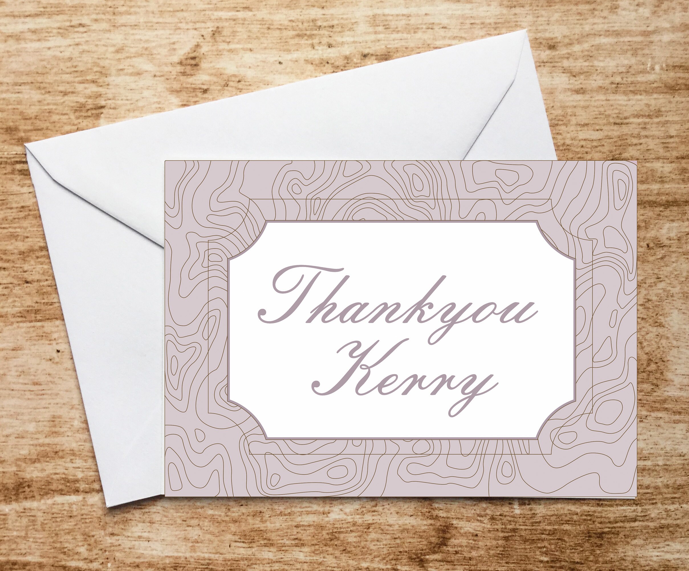 Personalised Thank You card envelope included Etsy