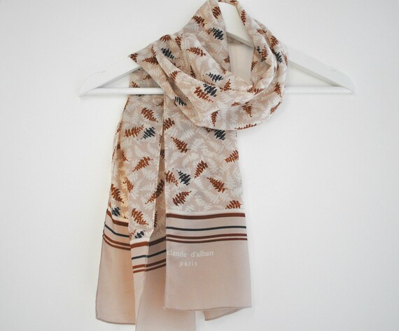 vintage desiger scarf Claude d'Alban Paris