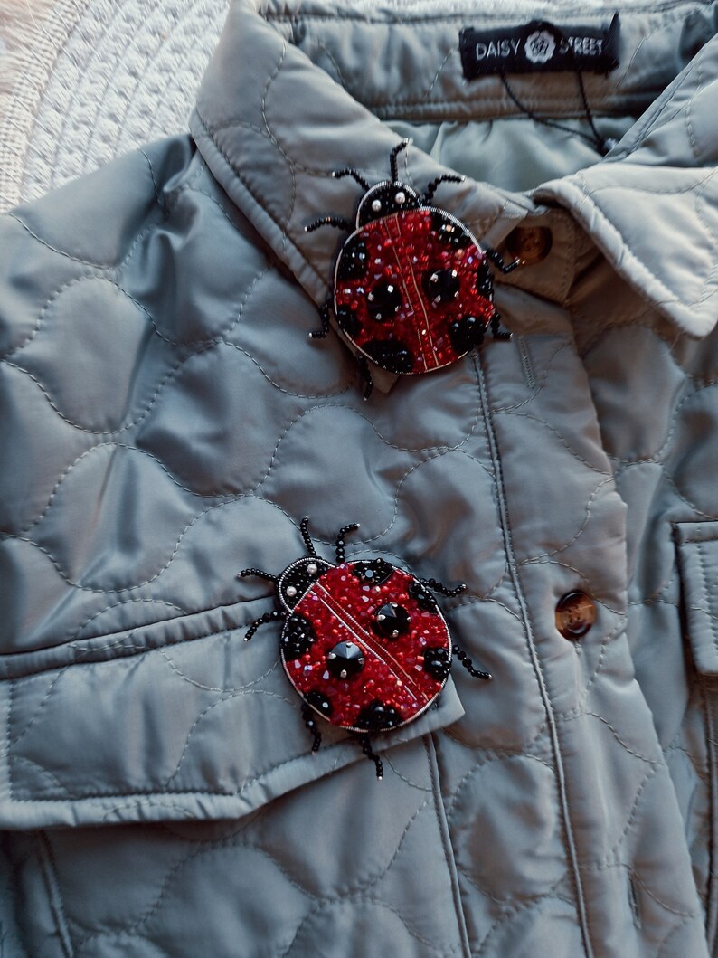 ladybug brooch, bug brooch, gift for husband image 3