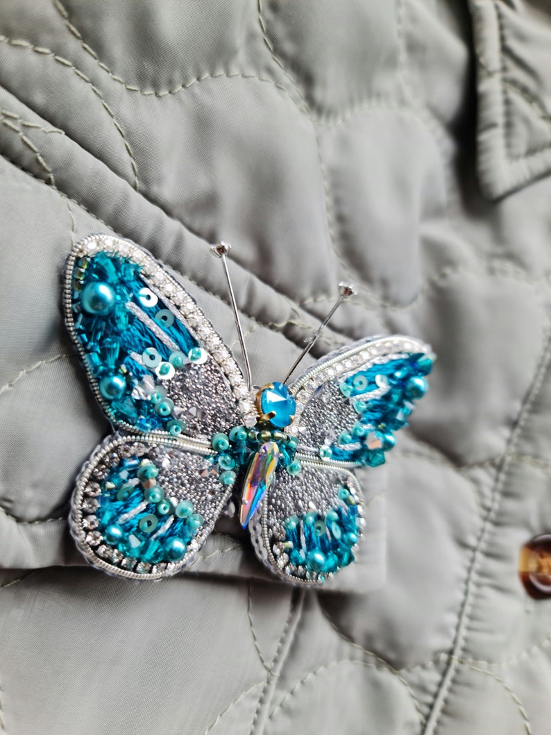 butterfly embroidery brooches for women image 10