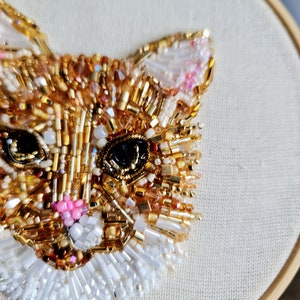 Custom pet portrait embroidery, custom cat portrait brooch, personalized pet brooch pin image 7