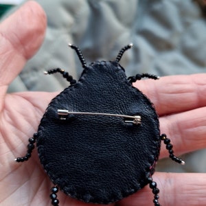 ladybug brooch, bug brooch, gift for husband image 4