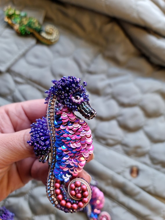 Seahorse brooch deals