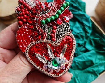 anatomical heart pin, brooches for woman