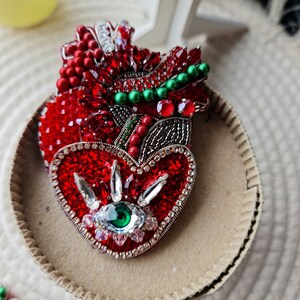 anatomical heart pin, brooches for woman image 3