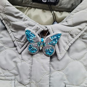 butterfly embroidery brooches for women image 8