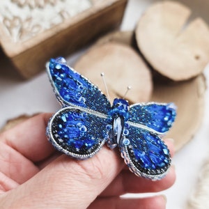 butterfly embroidery brooches for women image 4