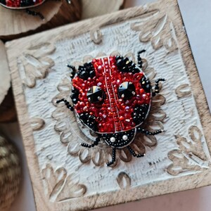 ladybug brooch, bug brooch, gift for husband image 9