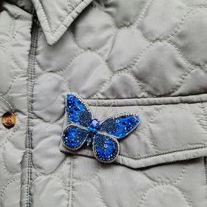 butterfly embroidery brooches for women image 6