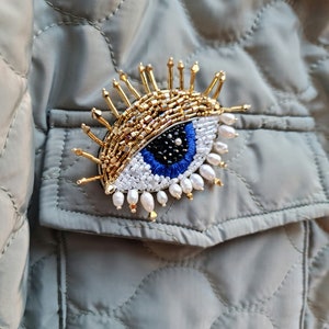 Enchanting Gaze Eye Brooch Mesmerizing Eye Jewelry Gift, summer jewelry image 6