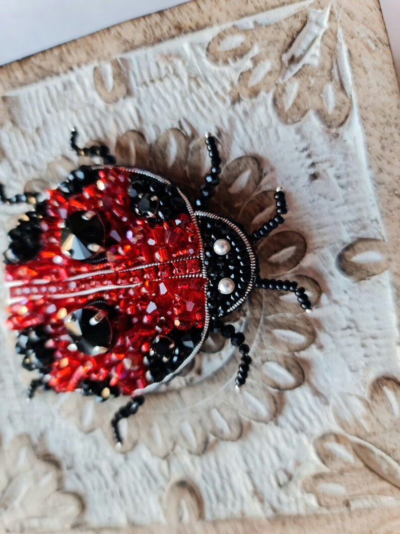 ladybug brooch, bug brooch, gift for husband image 5