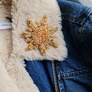 sun and moon brooch, celestial pin gift for mother day