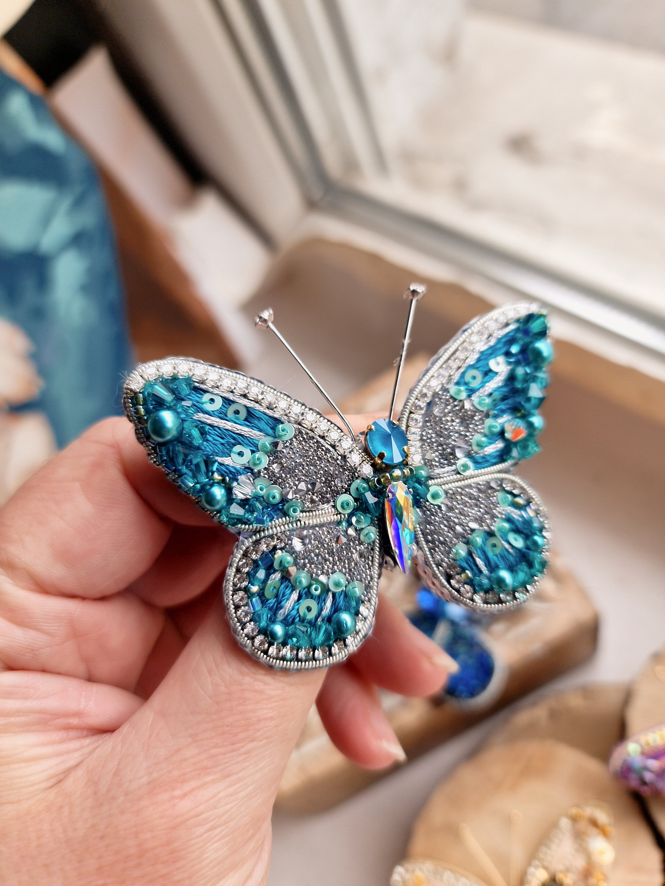 Rhinestone Insect Brooch - Etsy
