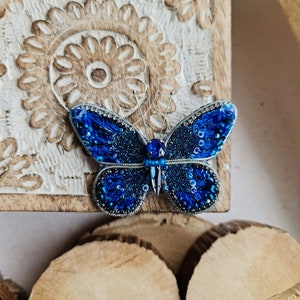 butterfly embroidery brooches for women image 2