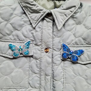 butterfly embroidery brooches for women gift set of 2 pins