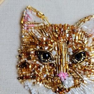 Custom pet portrait embroidery, custom cat portrait brooch, personalized pet brooch pin image 3