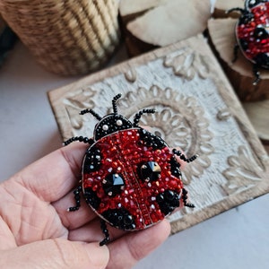 ladybug brooch, bug brooch, gift for husband image 6