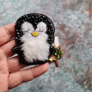 Penguin pin,  penguin brooch, jewellery penguin gift