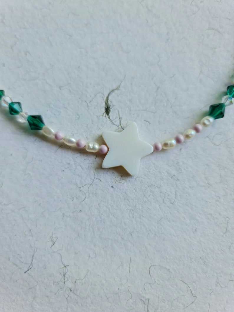 Necklace with Mother Pearl Star and Braslet image 3