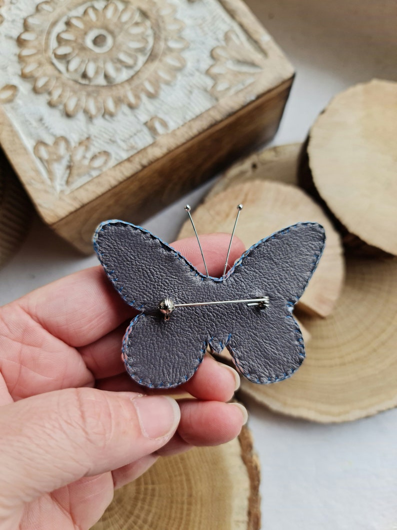 butterfly embroidery brooches for women image 5