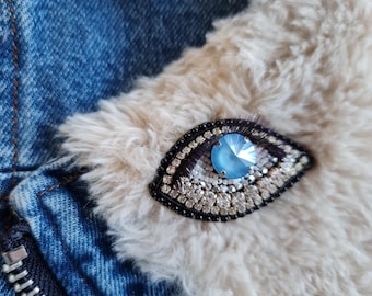 Eye Perlen Brosche: Handgemachte Evil Eye Anstecknadel
