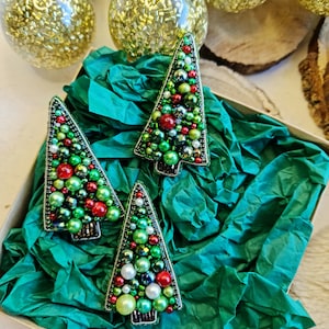 christmas pin and brooch, christmas tree pin, holiday gift