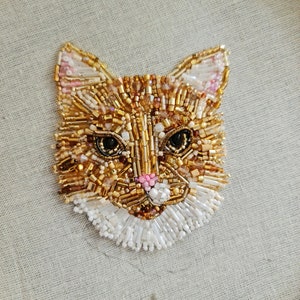 Custom pet portrait embroidery, custom cat portrait brooch, personalized pet brooch pin image 6