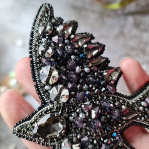 Raven brooch, Gothic brooch, Black Bird Pin image 4