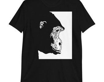 Chimpanzee Face Graphic TShirt - Monkey Lover T-Shirt - Wild Forest Jungle Animal Gift