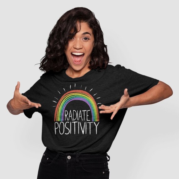 Womens Colorful Retro Rainbow Tee 
