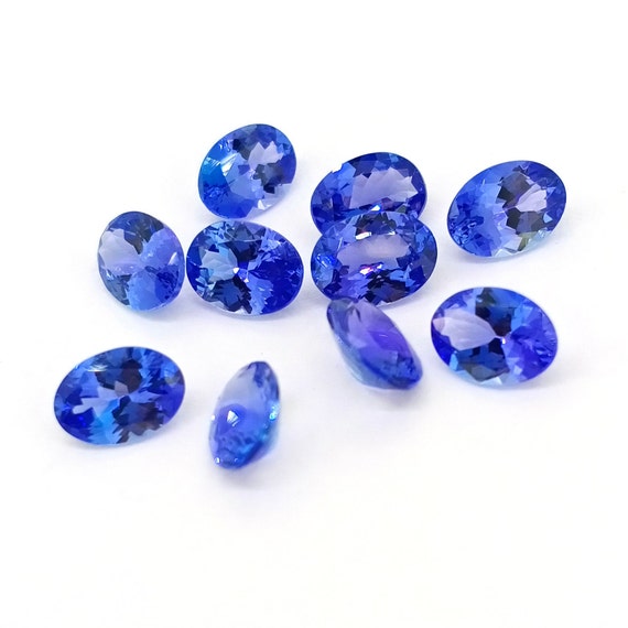 7x5mm AAA Loose Oval Tanzanite Lab Created Tanzanite Oval Etsy