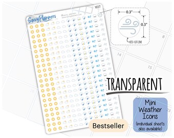 Functional Stickers W0298 || MINI Dollar Sign Icon Planner Stickers Mini Sheet Multicolor Matte Removable Labels