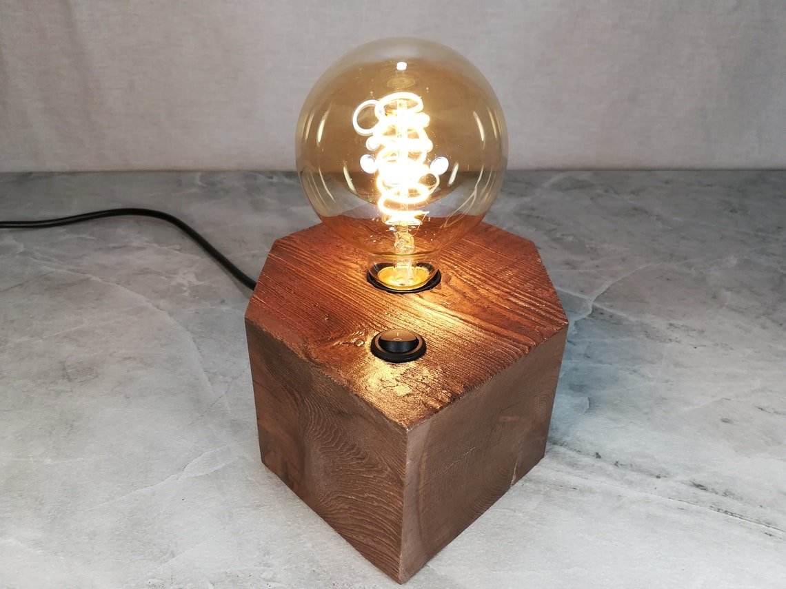 Warm dim light lamp unique night lamp bedside table lamp Etsy
