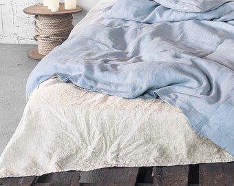 Linen Flat Bed Sheet. Softened Linen Sheet. Standard, Double, Queen, King, Custom sizes, Flax Sheet, Natural Eco Linen Flat Bedsheet