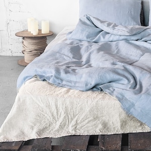 Drap plat en lin ramolli : lin écologique naturel, dimension personnalisée