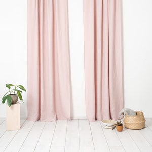 Handmade European Linen Curtain Panel: Rod Pocket, Custom Length
