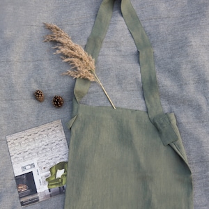 Safari Linen Crossbody Bag: Handmade Eco Shopping Tote