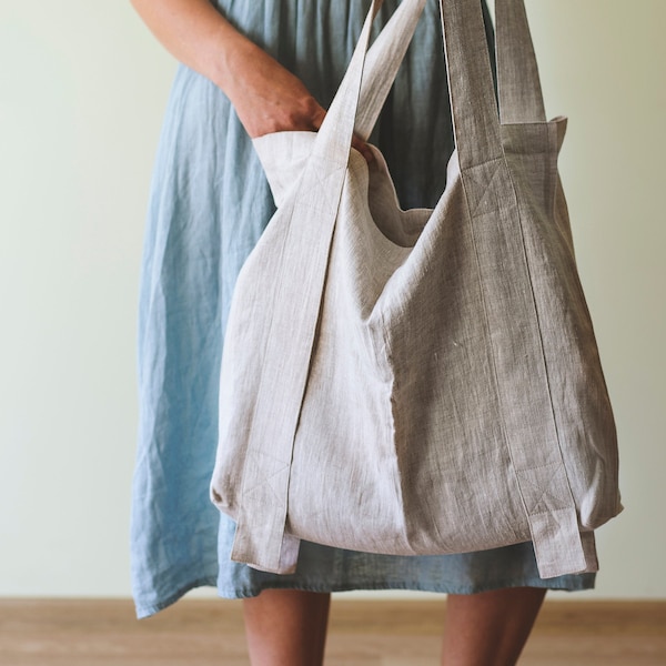 Linen Tote Bag - Etsy