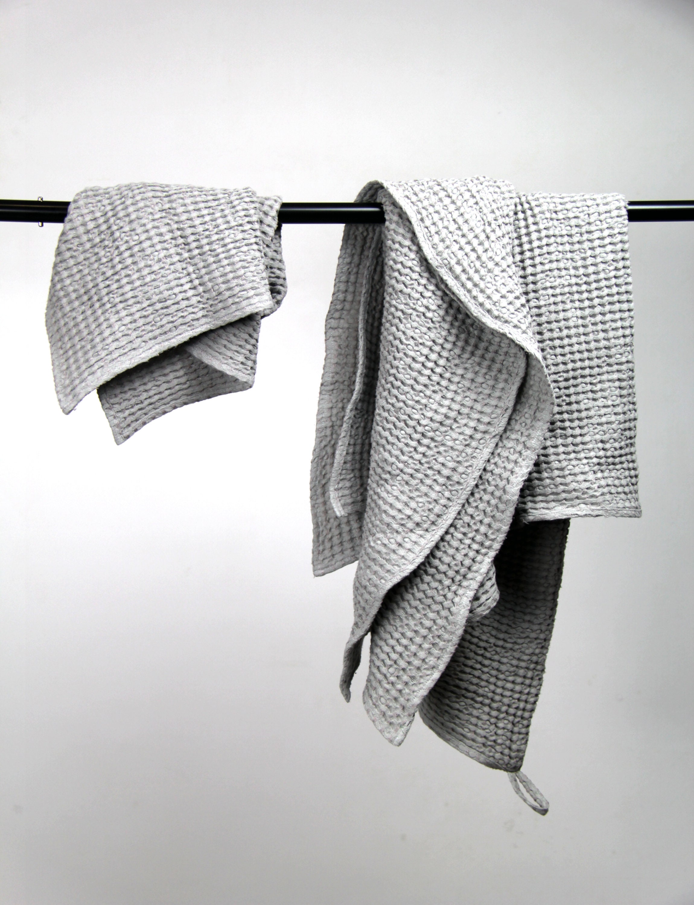 Navy Blue Waffle Linen Towel Luxurious Bath Towels High - Etsy UK