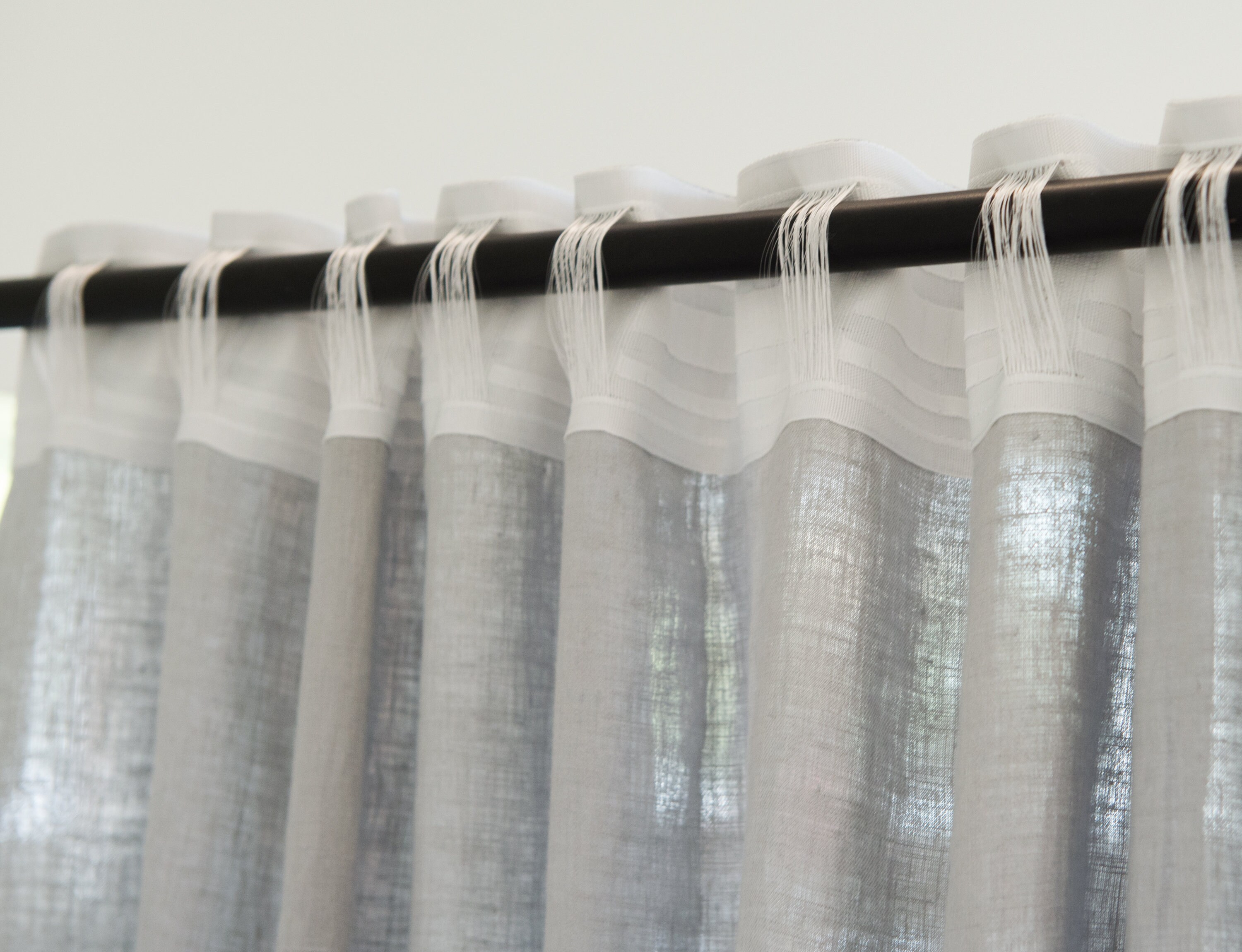 Light Grey Linen Curtain & Drape with multifunctional heading Etsy