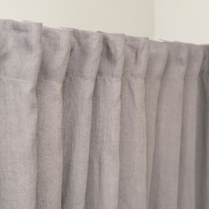 55&quot; Wide Linen Curtain Panel: Semi-Sheer Drape with Multi-Functional Tape