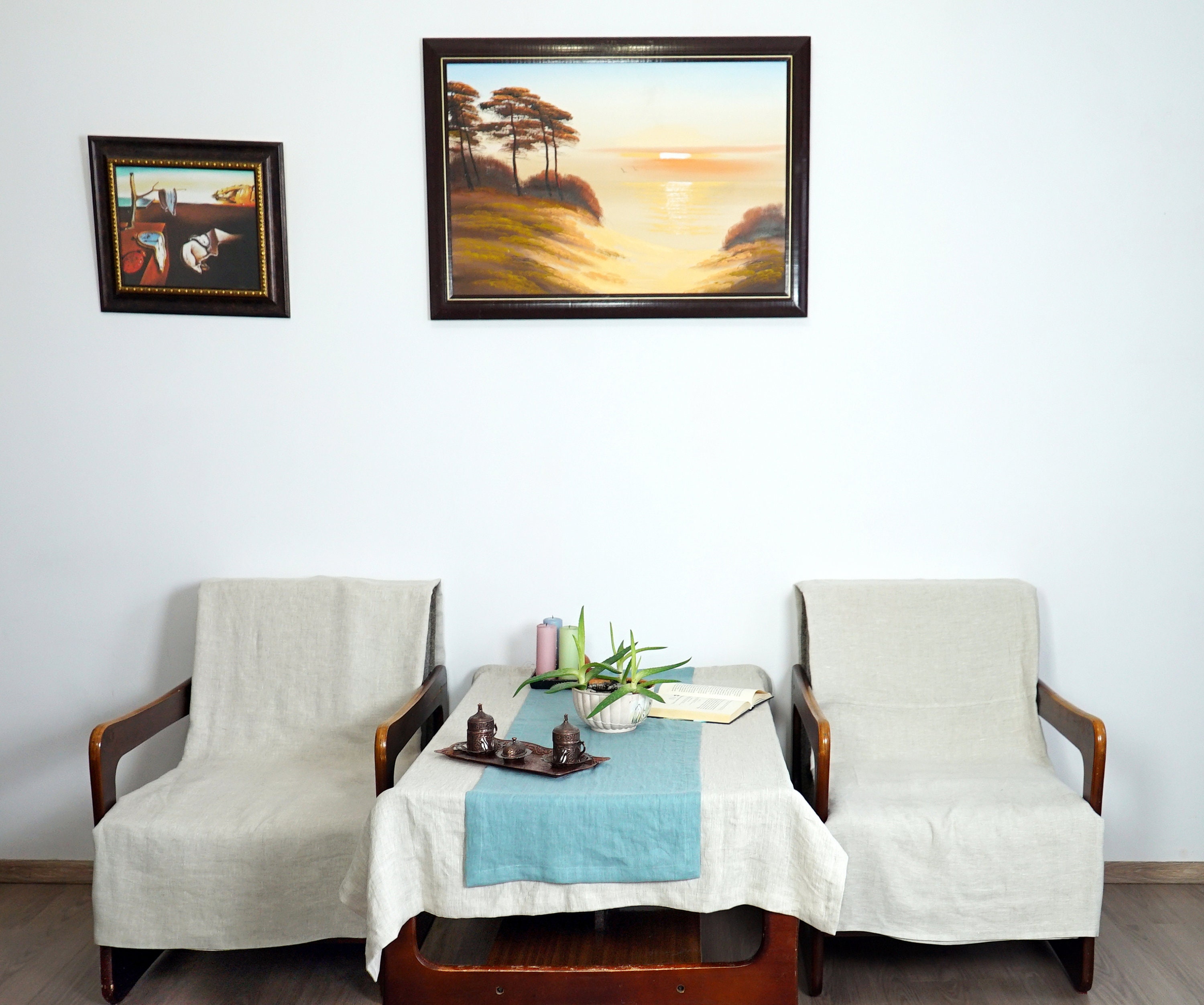 White Couch Cover Softened Linen Natural Linen Bedspread Etsy