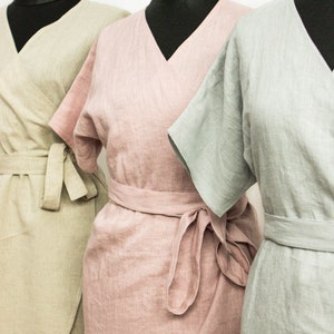 Maternity Linen Dress, Extra Loose Linen Dress, Baggy Asymmetric Linen Dress, Sleeveless Linen Dress by Friends Fashion