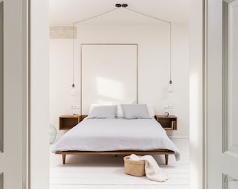 Light Grey Linen Bedding Set: Stonewashed Duvet Cover, Fitted Sheet & Pillowcases